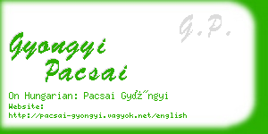 gyongyi pacsai business card